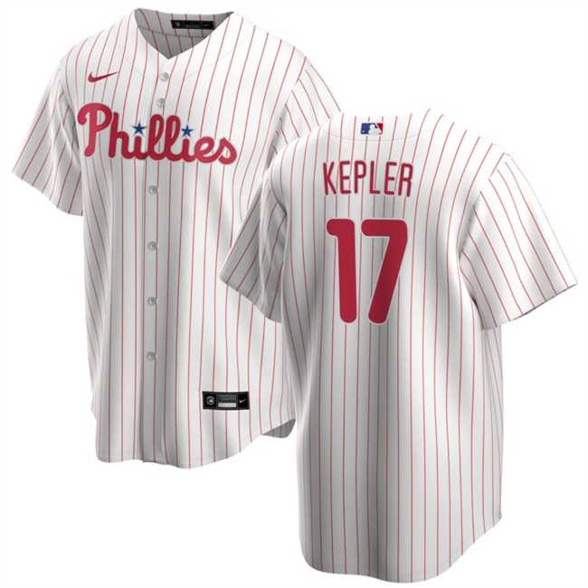 Mens Philadelphia Phillies #17 Max Kepler White 2024 Cool Base Stitched Jersey Dzhi->philadelphia phillies->MLB Jersey